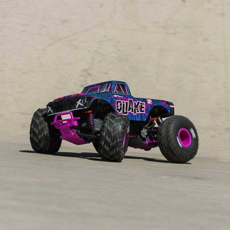 ARRMA 1/10 QUAKE 223S DSC 2WD RTR Brushless Monster Truck, Purple - 7