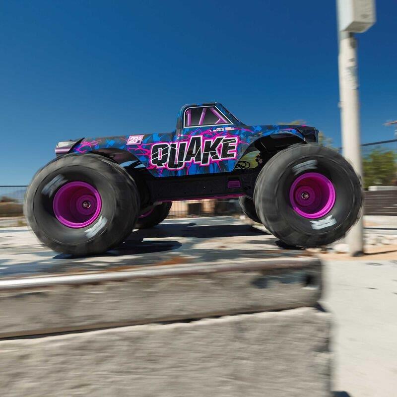 ARRMA 1/10 QUAKE 223S DSC 2WD RTR Brushless Monster Truck, Purple - 4