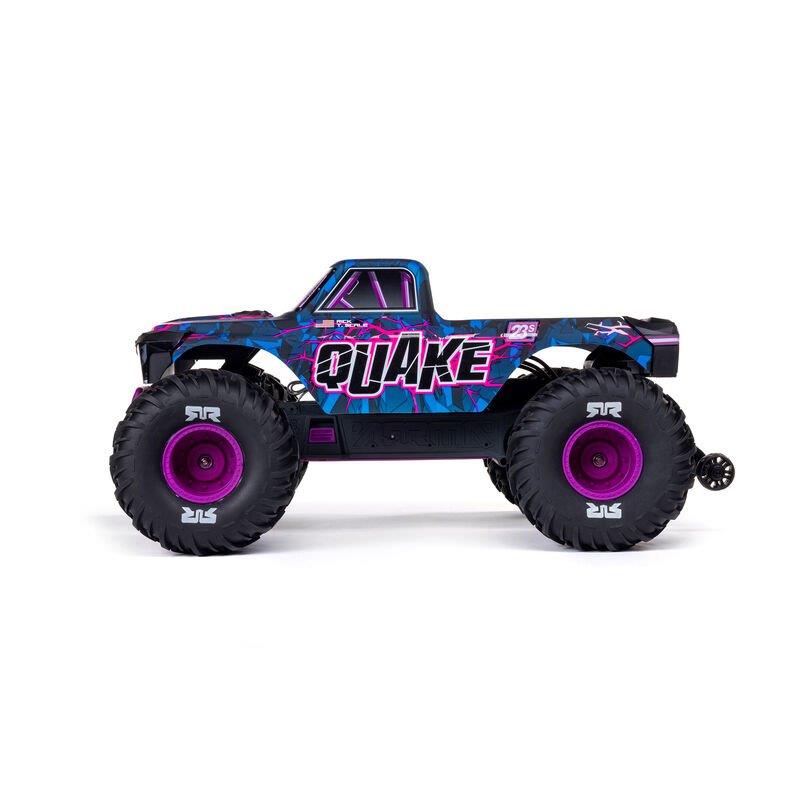 ARRMA 1/10 QUAKE 223S DSC 2WD RTR Brushless Monster Truck, Purple - 10