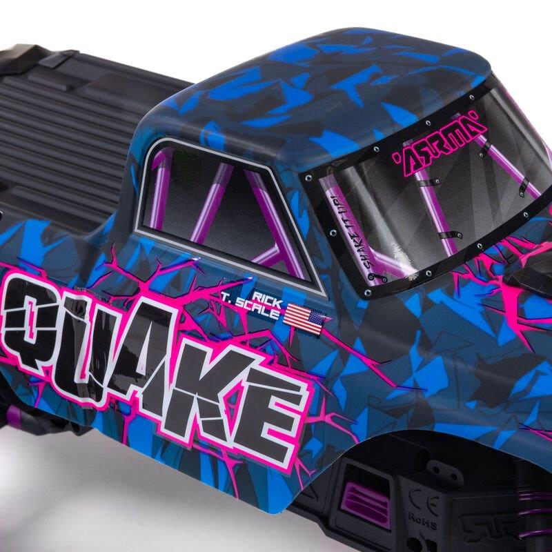 ARRMA 1/10 QUAKE 223S DSC 2WD RTR Brushless Monster Truck, Purple - 19