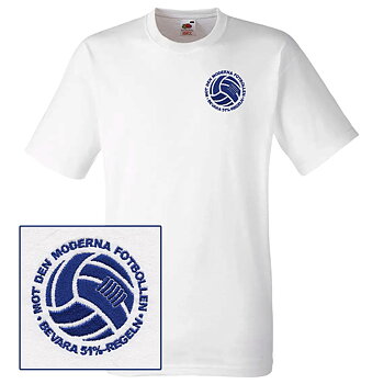 Mot den moderna fotbollen - T-shirt (brodyr + ryggtryck)