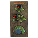 Dagny Petrusson (1950s) Wall Plaque with Snail and Rose Hips Decor 25 cm