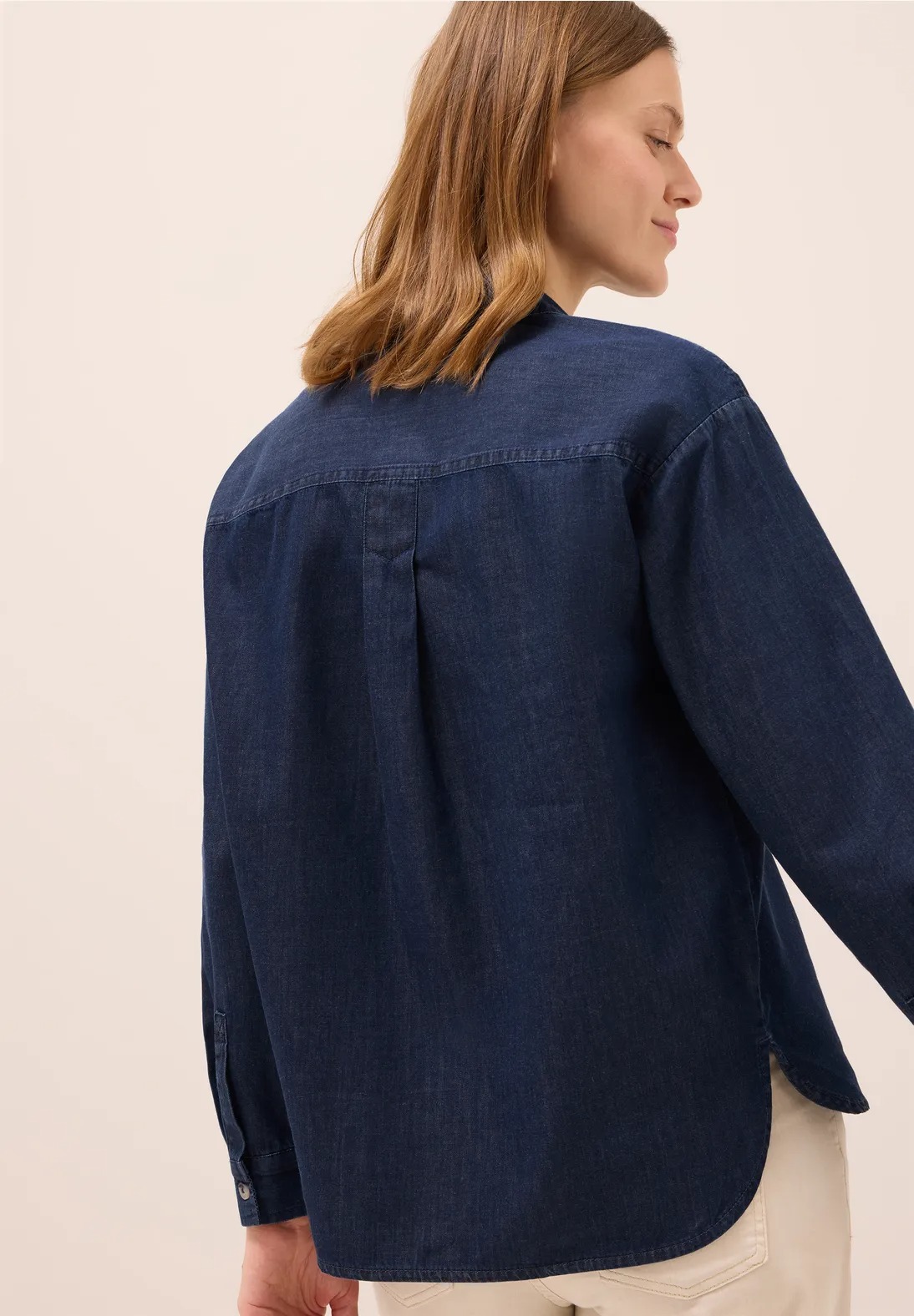 Denim Cotton Look Blouse - Cecil