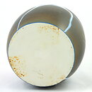 Claes Thell (1987) Majestic Unique Vase with Brown/Blue/White Haresfur Glaze 20 cm