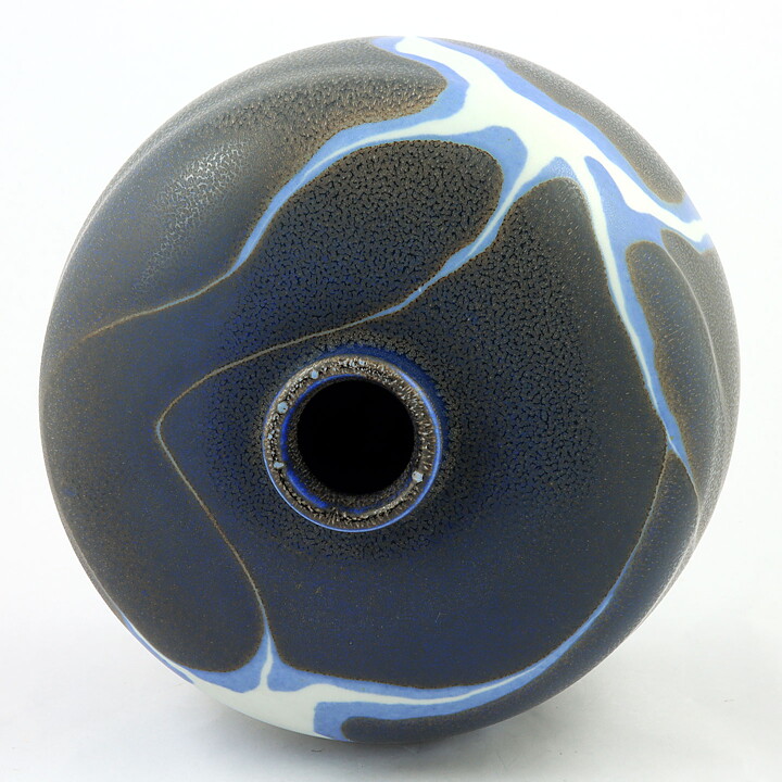 クレス・テル  一点もの  茶/青/白色のベース  20cm  1987年