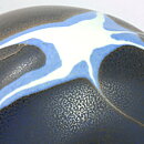 Claes Thell (1987) Majestic Unique Vase with Brown/Blue/White Haresfur Glaze 20 cm