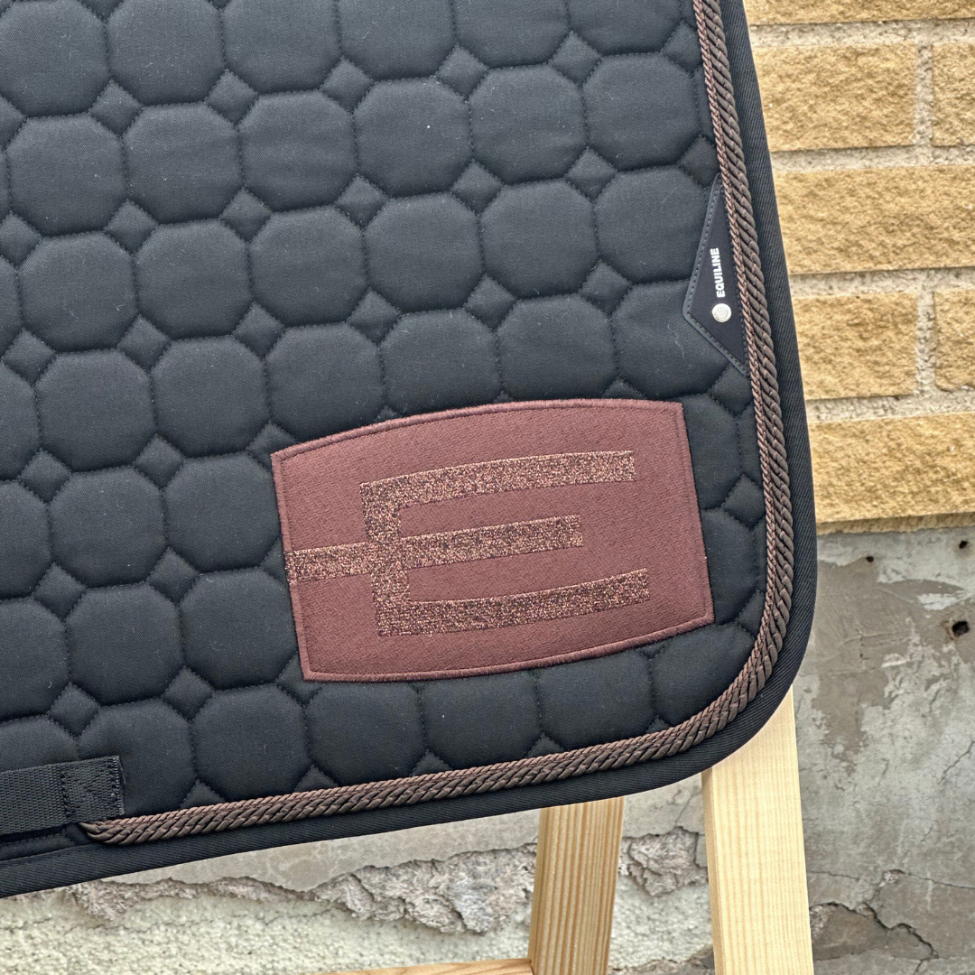 EQUILINE HOPPSCHABRAK MED E-LOGGA BLACK E60 BRONZO G LITTER/MARRONE - 2