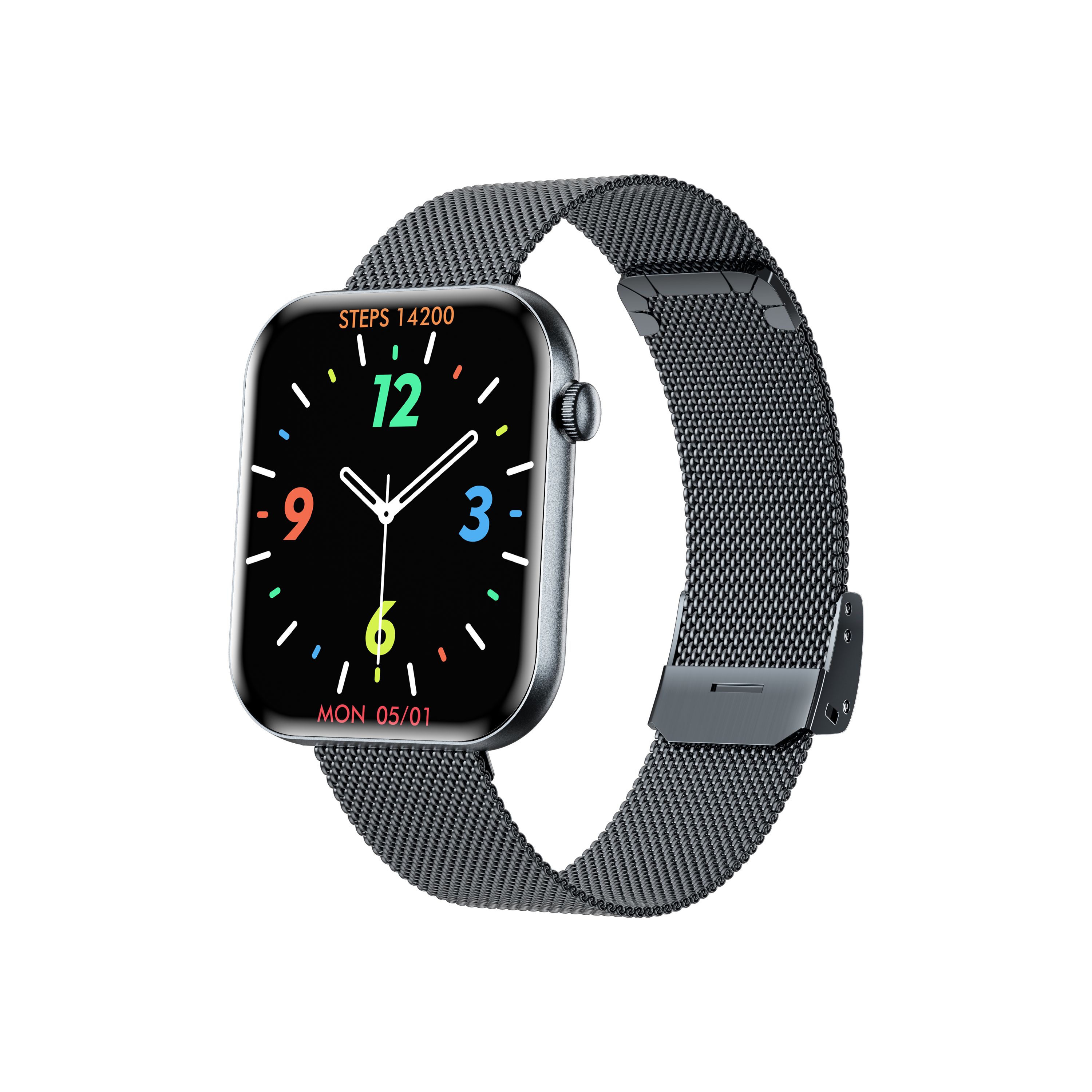 Philippe Palmer Smart Watch LP71 Ultra Thin AMOLED Black Mesh