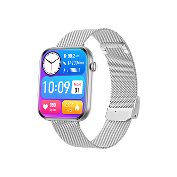 Philippe Palmer Smart Watch LP71 Ultra Thin AMOLED Silver Mesh