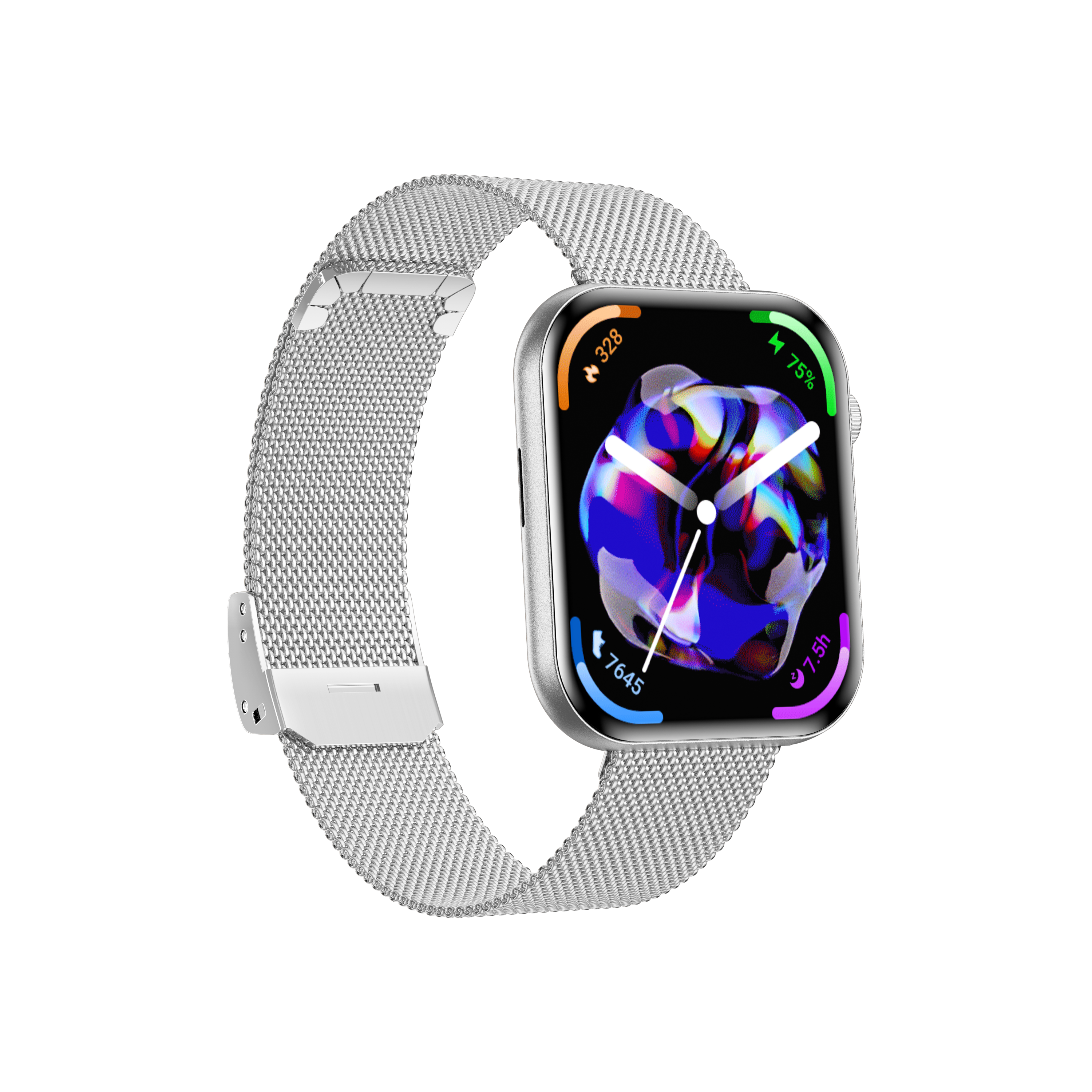 Philippe Palmer Smart Watch LP71 Ultra Thin AMOLED Silver Mesh - 5
