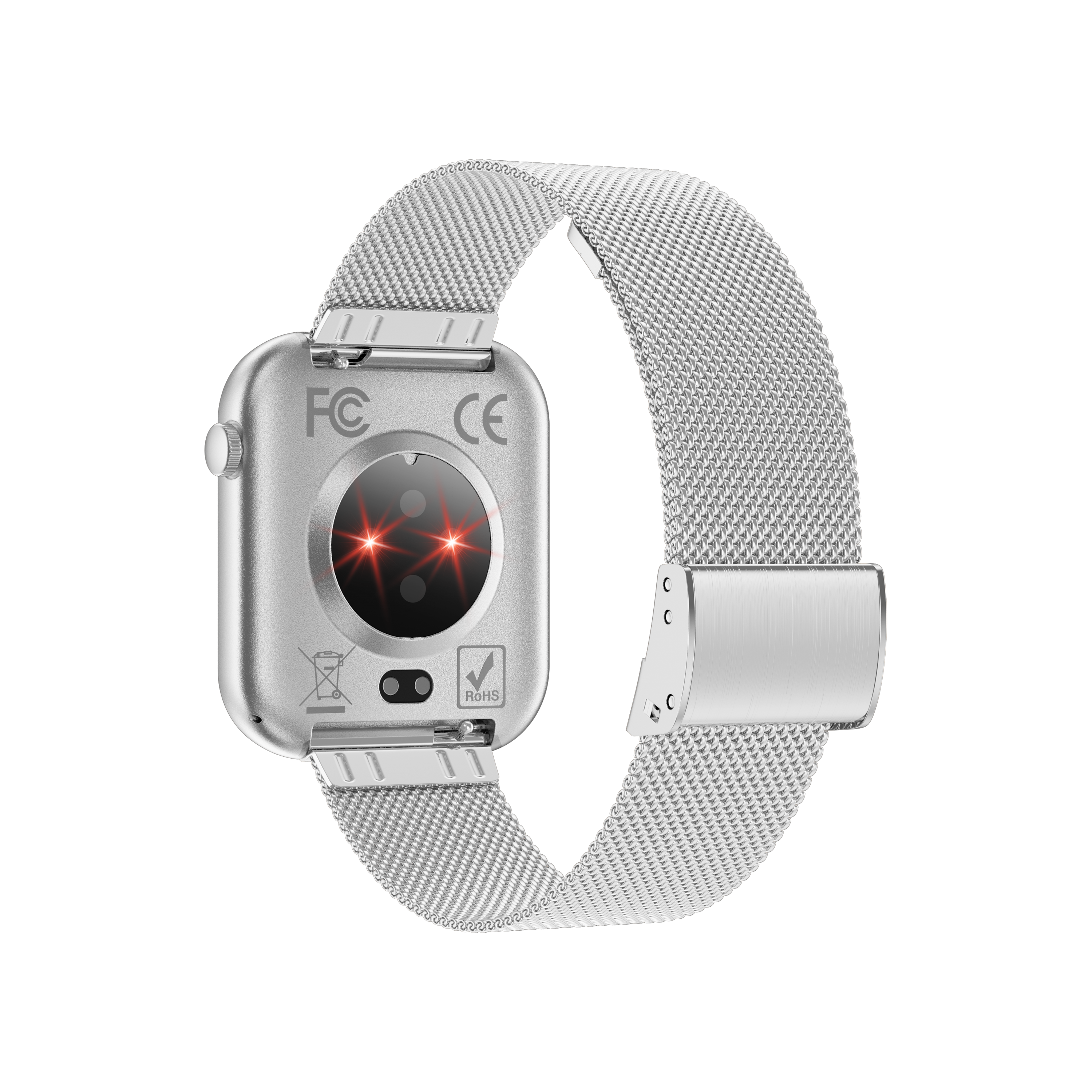 Philippe Palmer Smart Watch LP71 Ultra Thin AMOLED Silver Mesh - 4