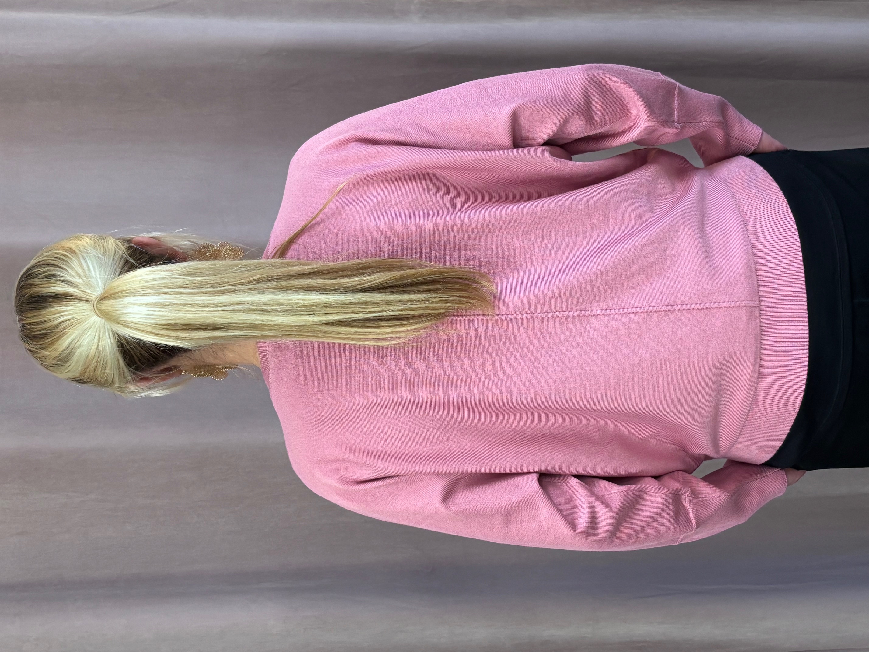 Rundhalsad Pullover - Rosa - Signature