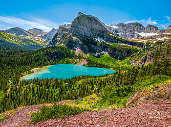 Grinnell Lake, Glacier, 3000 bitar (C-300716-2 )