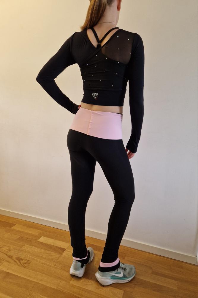 Byxor från Thuono med ljusrosa dekor - 3