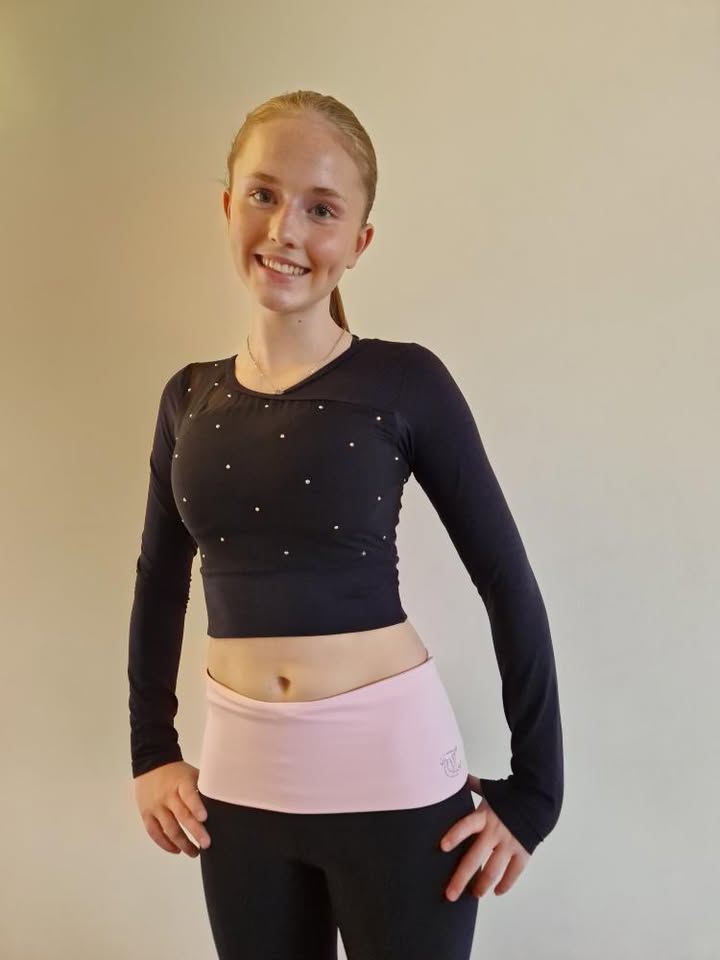 Byxor från Thuono med ljusrosa dekor - 2