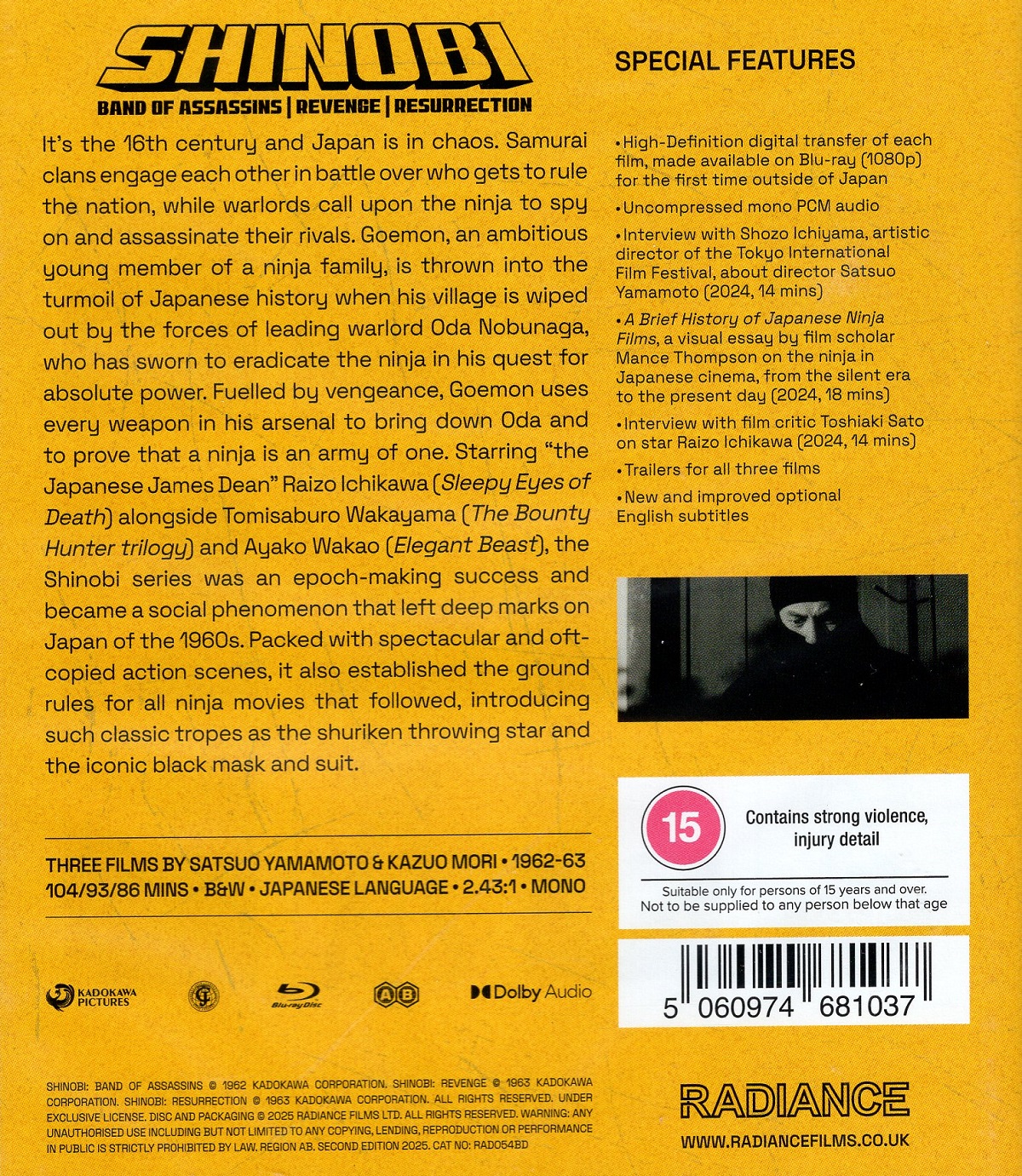Shinobi - Band Of Assassins / Revenge / Resurrection (ej svensk text) (Blu-Ray) - 2