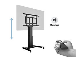 M Motorized Public Floorstand XL 160kg Black SD
