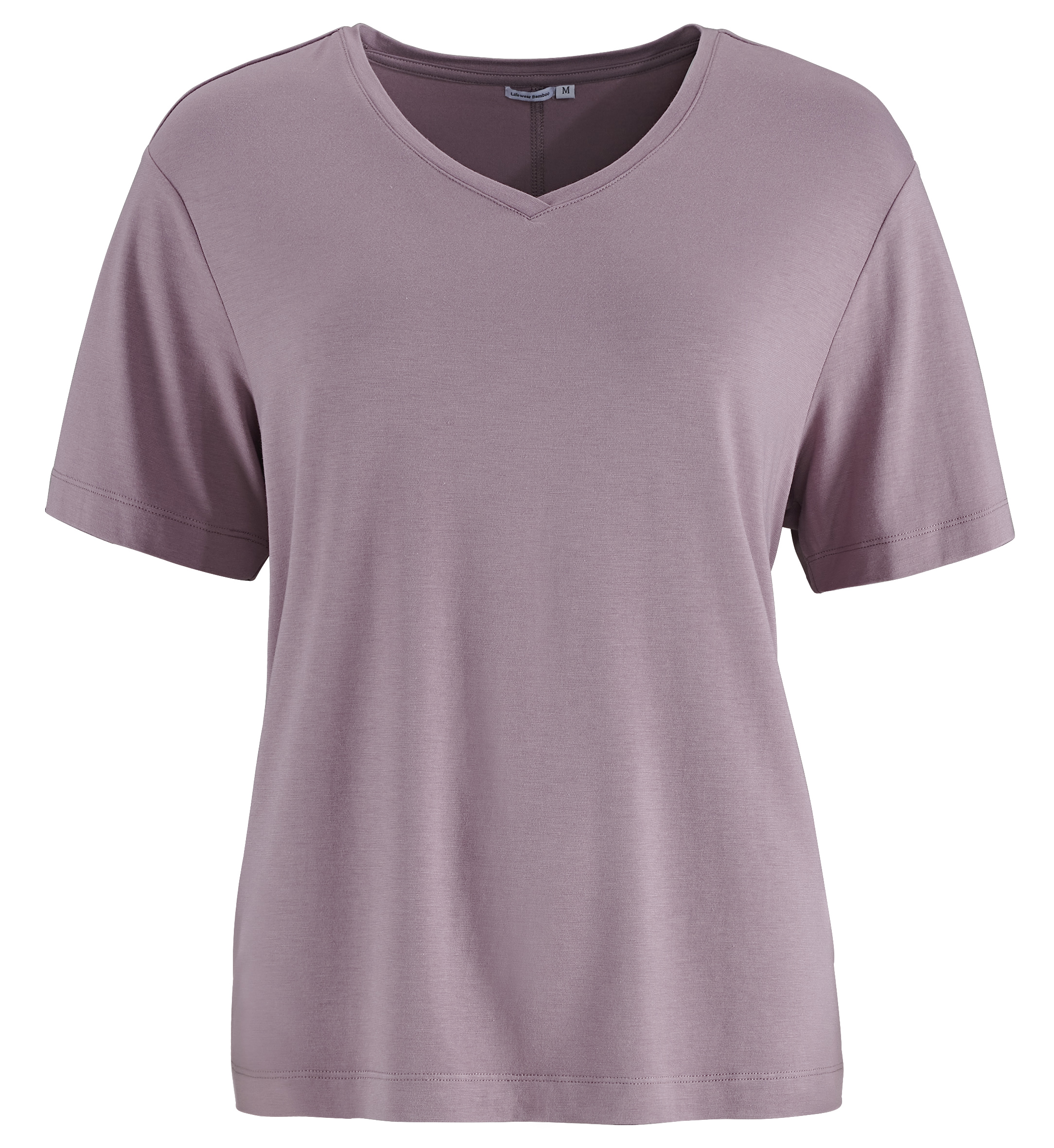 V-ringad t-shirt i bambu, Mauve
