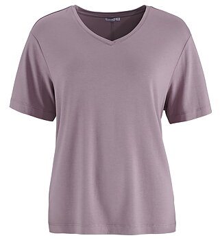 V-ringad t-shirt i bambu, Mauve