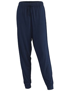 Marinblå pyjamasbyxor i bambu med mudd