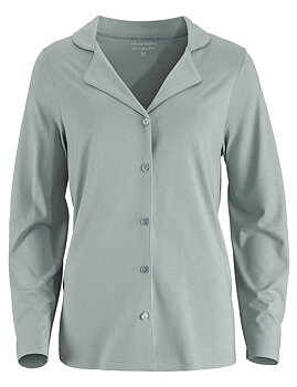 Pyjamasskjorta i mjuk bambu -Blågrön