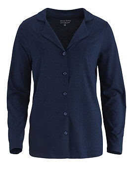 Pyjamasskjorta i mjuk bambu -Marinblå