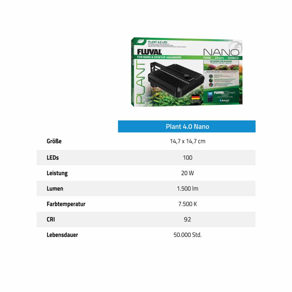 Fluval Plant 4.0 Led Nano, 20w 14,7x14,7 cm - 5