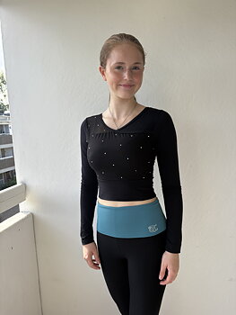 Byxor från Thuono med blågrön dekor