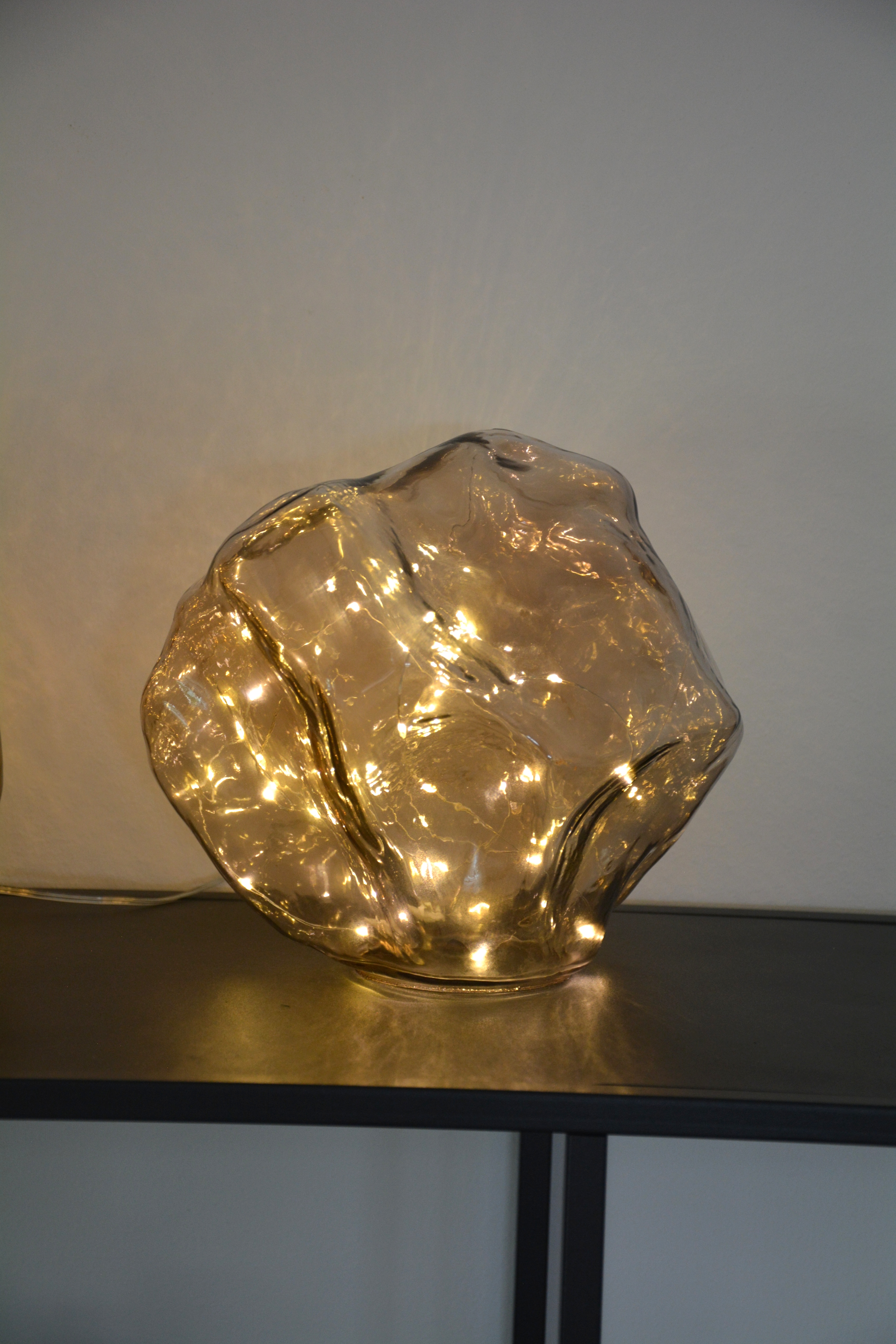 Sten i rökfärgat glas LED- belysning och timer