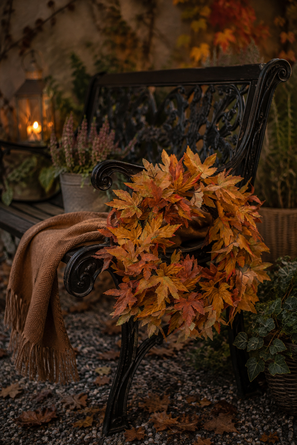 Wreath - Autumn wreath - Maple leaves/Autumn 35 cm