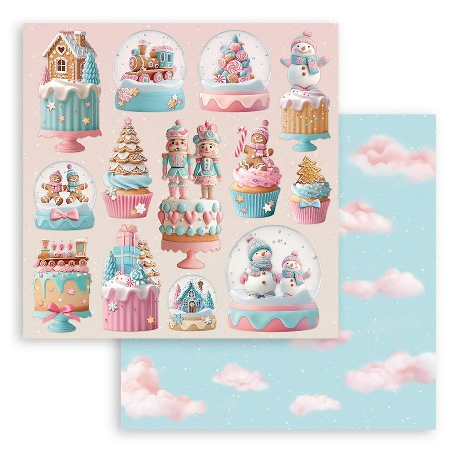 Stamperia Candy Christmas 12x12 Inch Paper Pack - 5
