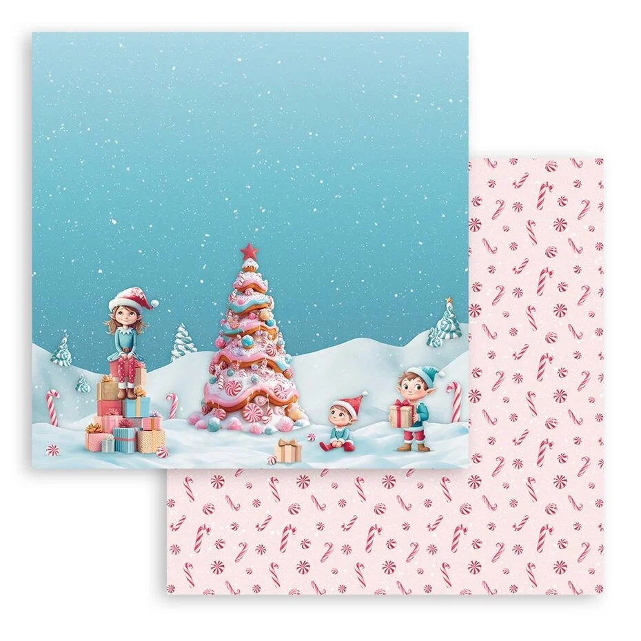 Stamperia Candy Christmas 12x12 Inch Paper Pack - 2