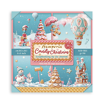 Stamperia Candy Christmas 8x8 Inch Paper Pack Maxi (Single Face