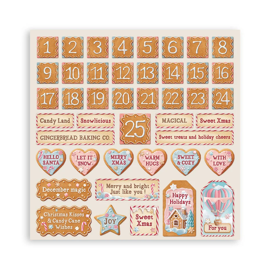 Stamperia Candy Christmas 8x8 Inch Paper Pack Maxi (Single Face) - 7
