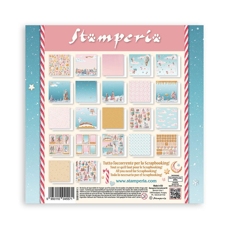 Stamperia Candy Christmas 8x8 Inch Paper Pack Maxi (Single Face) - 9
