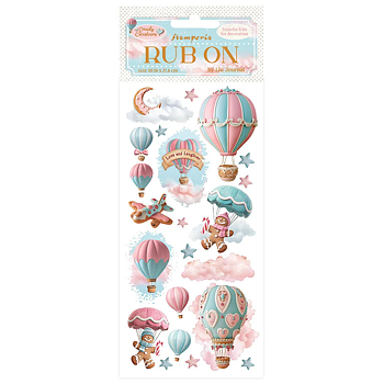 Stamperia Candy Christmas Rub-on 4x8,5 Inch Air Balloons 
