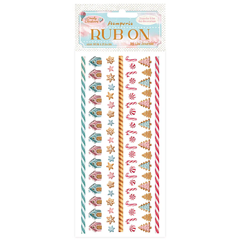 Candy Christmas Rub-on 4x8,5 Inch Stripes 