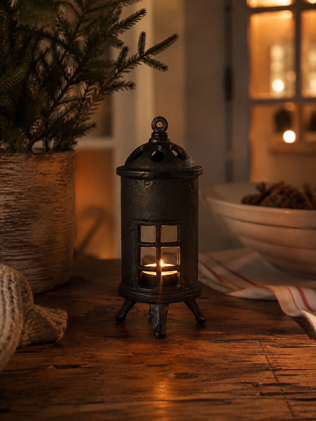 Cast iron candle holder - Tealight holder Black - 2