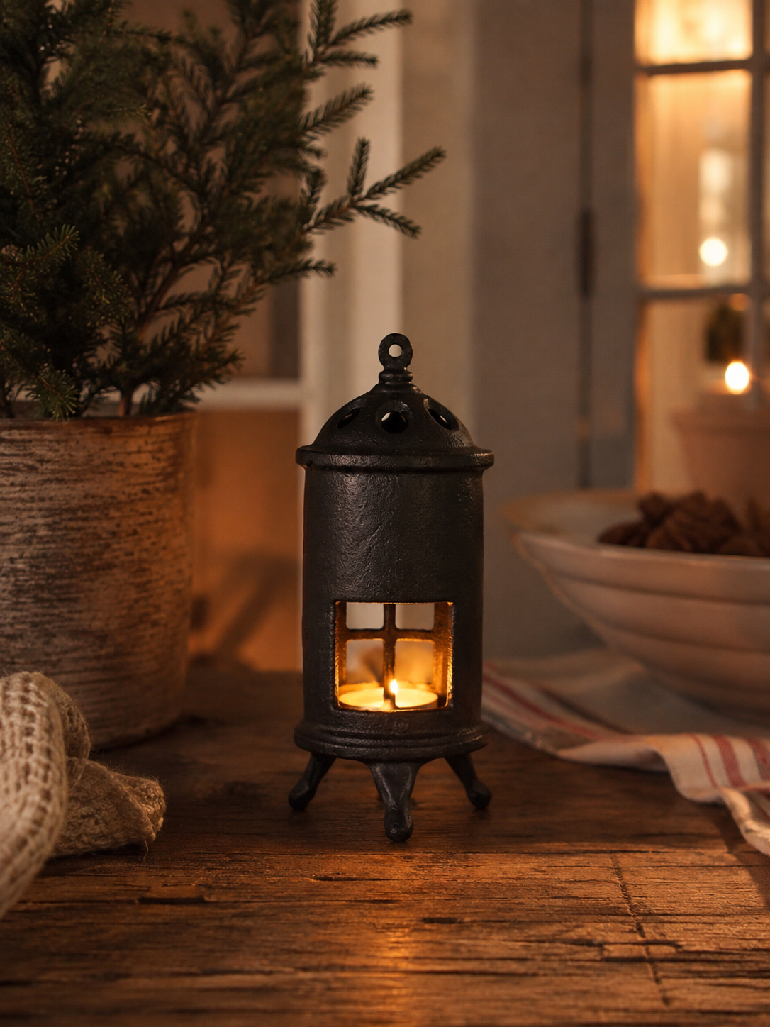 Cast iron candle holder - Tealight holder Black - 8