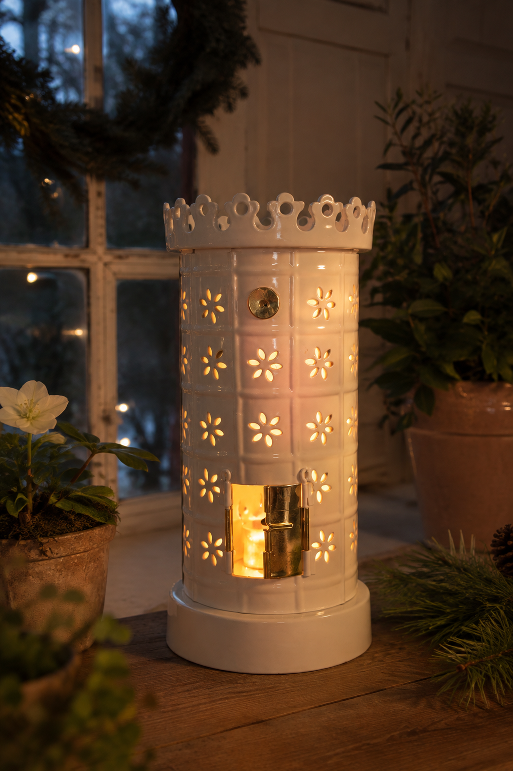 Tealight holder - Lantern - Candlestick - Tiled stove White - 2