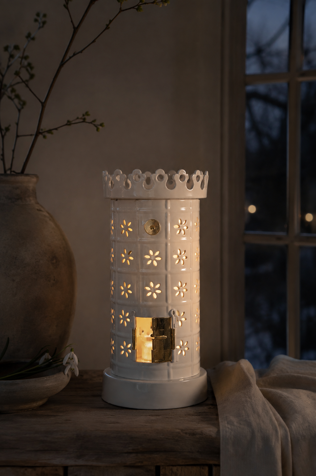 Tealight holder - Lantern - Candlestick - Tiled stove White - 3
