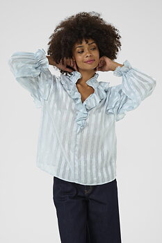 Culture Flowy Blouse Serenity Blue