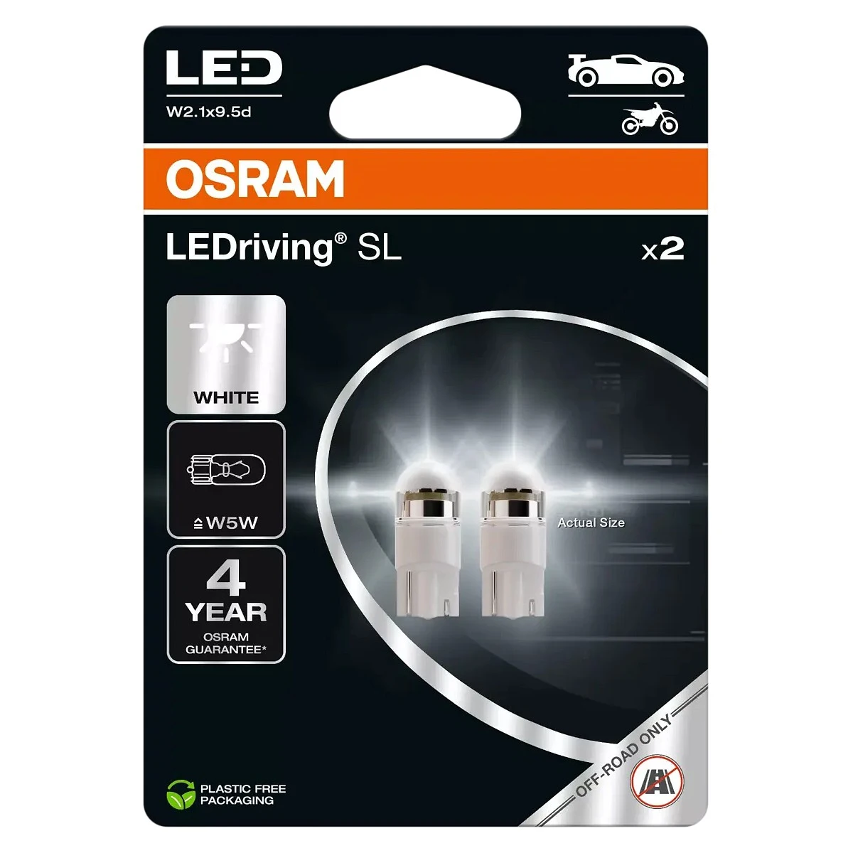 LED-lampa T10 W5W 12V 2st - 2