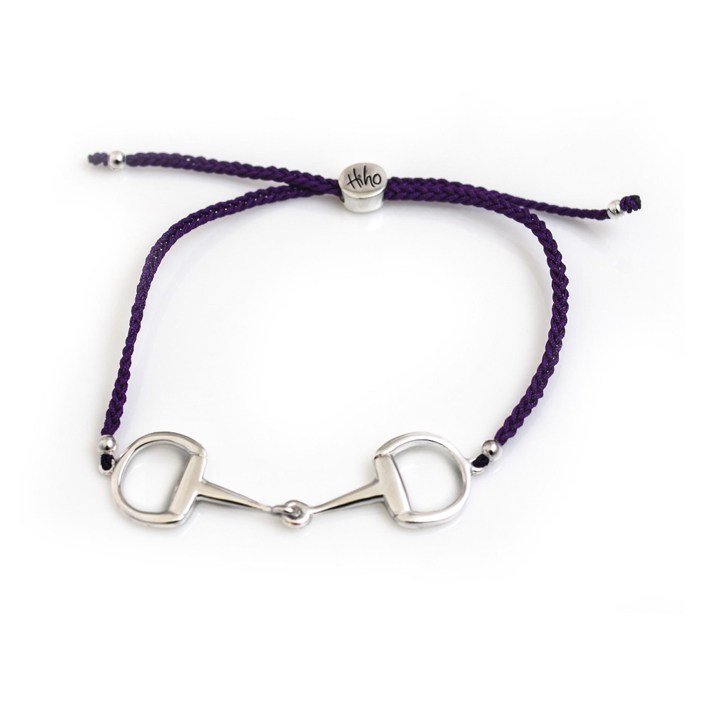 Friendship Bracelet HiHo Snaffle Bit Sterling Silver Purple