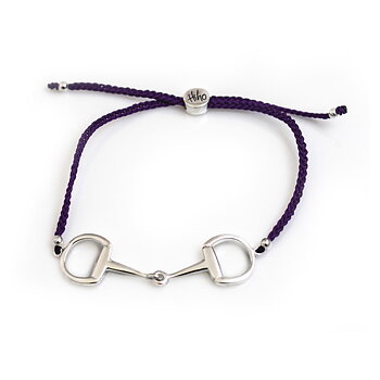 Friendship Bracelet HiHo Snaffle Bit Sterling Silver Purple