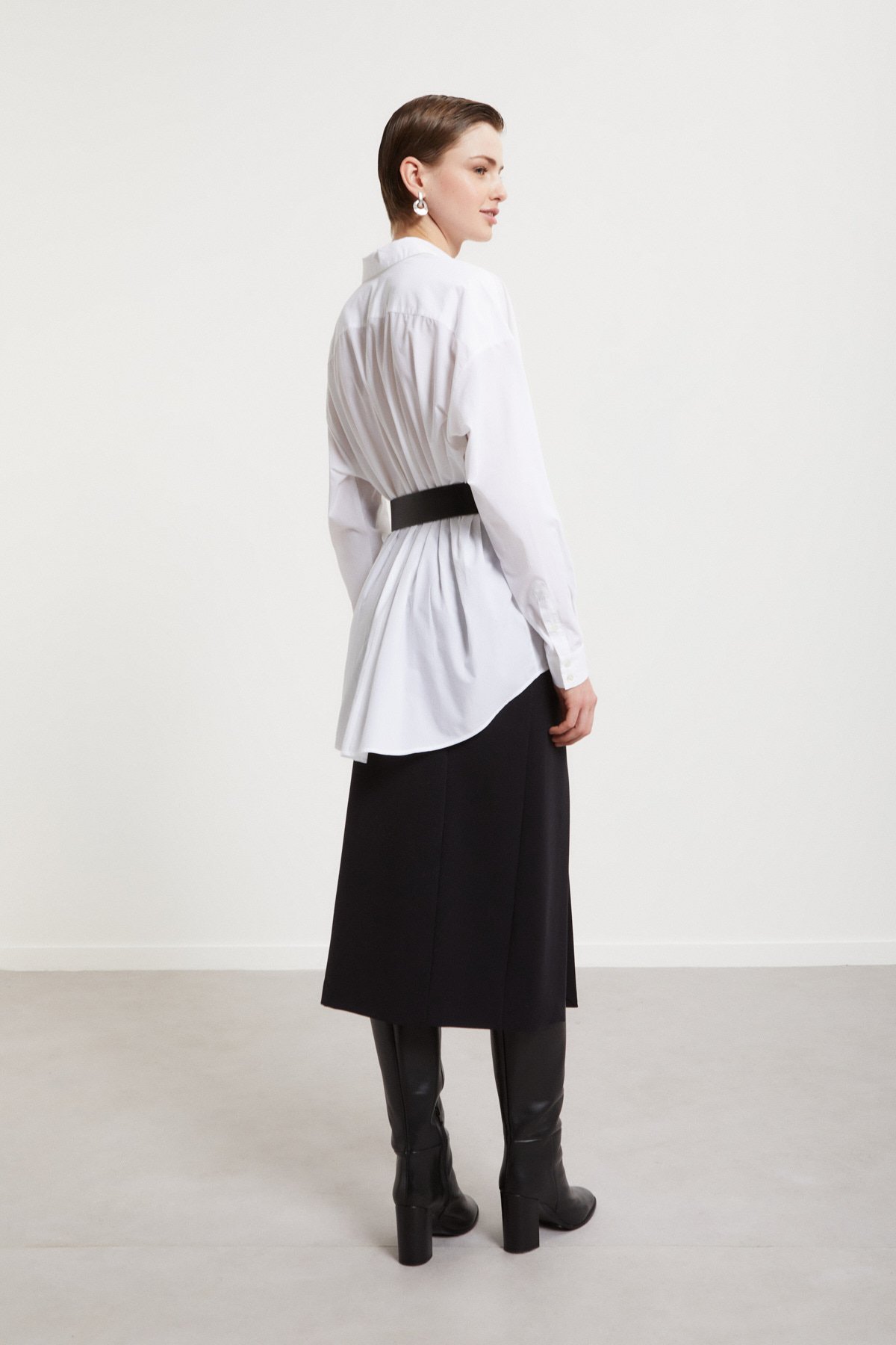 OttodÁme - Midi Skirt With Slit Black - 4