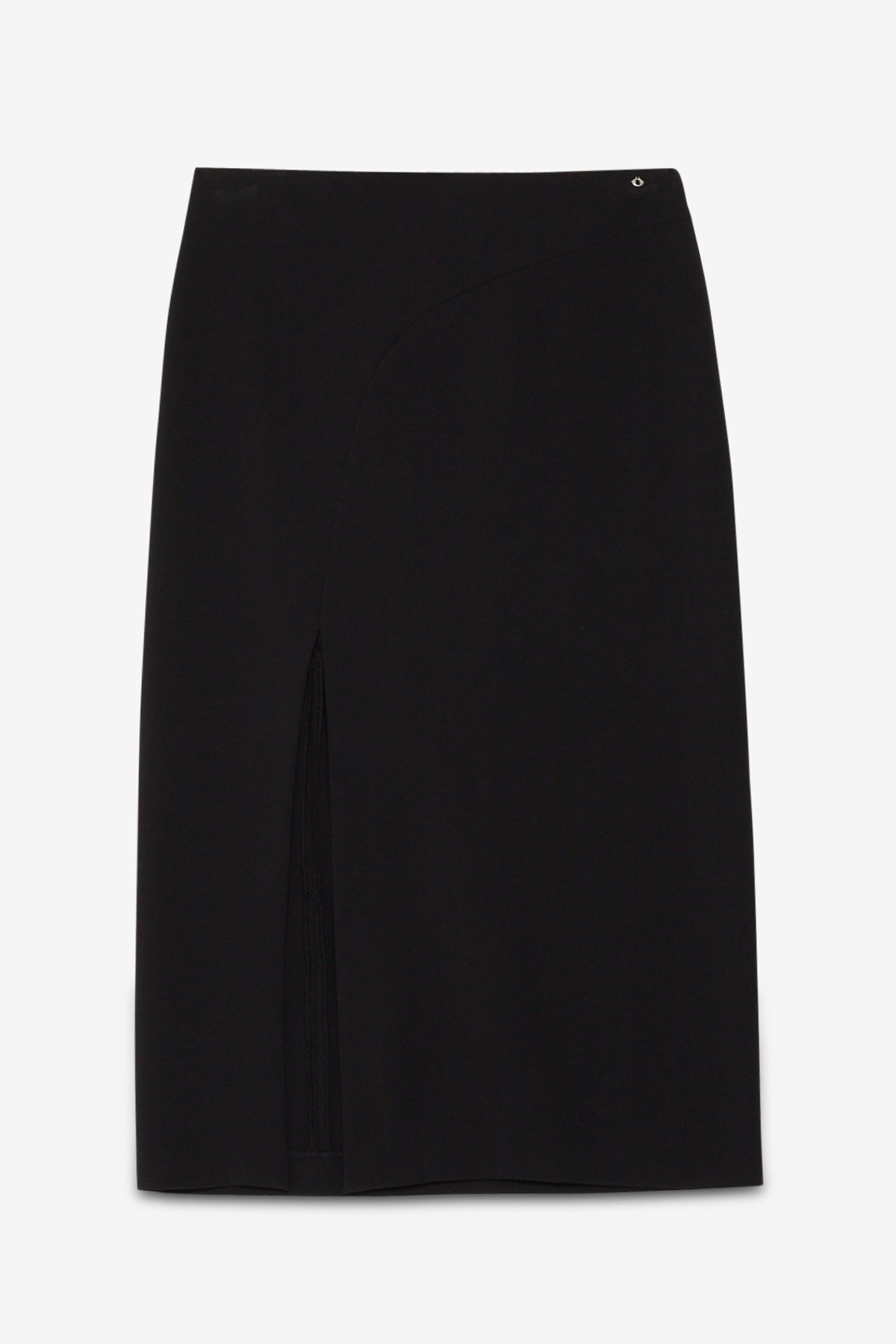 OttodÁme - Midi Skirt With Slit Black - 2