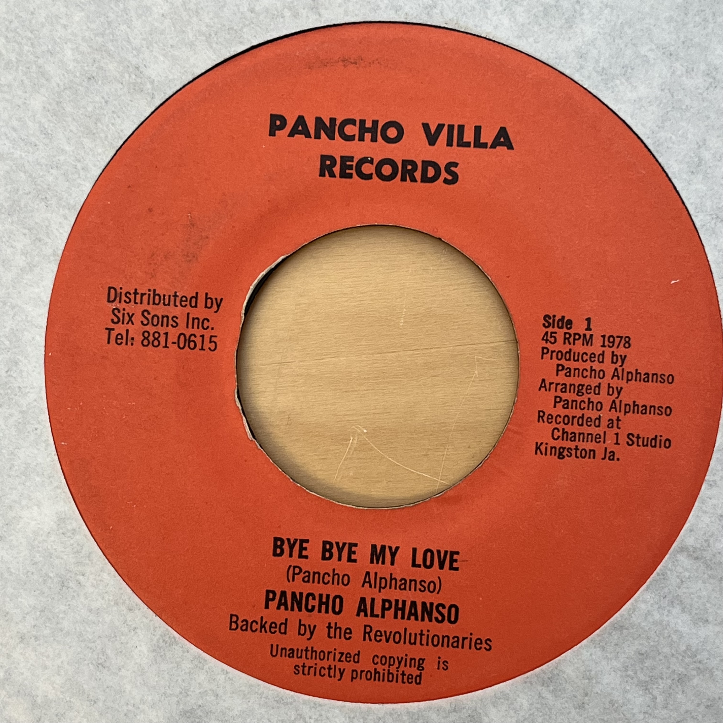 Pancho Alphanso – Bye Bye My Love