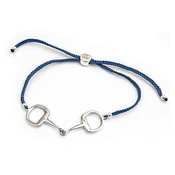 Friendship Bracelet HiHo Snaffle Bit Sterling Silver Teal