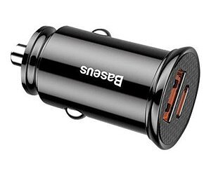 USB Bilströmadapter från cigguttag, USB A ,USB C, volt 12/24VDC 5A